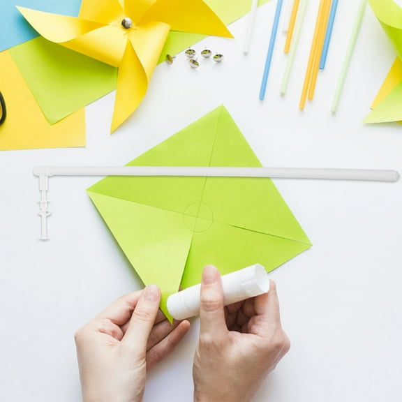 HEMOTON 30pcs DIY Pinwheel Rods Windmill Bars Pinwheel Supplies Windmill Making Sticks Windmills Bars