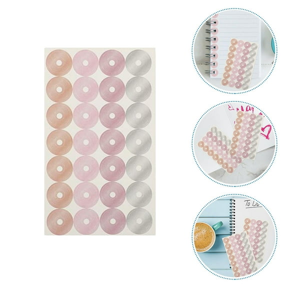 HEMOTON  32 Sheets Protective Sticker Label Hole Reinforcement Stickers