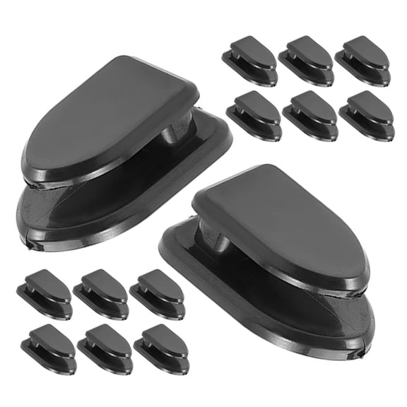 HEMOTON 35 Pcs Sticky Car Hook Car Mini Hook 3.00X2.00X1.00CM Black