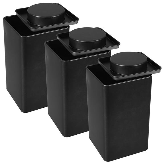 HEMOTON 3Pack Tea Tin Canister Square Metal for Loose Leaf Tea Food Preservation