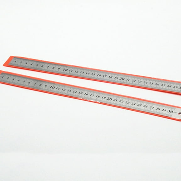HEMOTON 3pcs 150mm-300mm Double Scale Stainless Steel Straight Ruler Britain Standard Ruler for Student 15cm 20cm 30cm