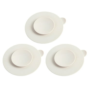 HEMOTON 3pcs Creative Baby Tableware Mats Baby Suction Bowl Pads Silicone Cup Mats