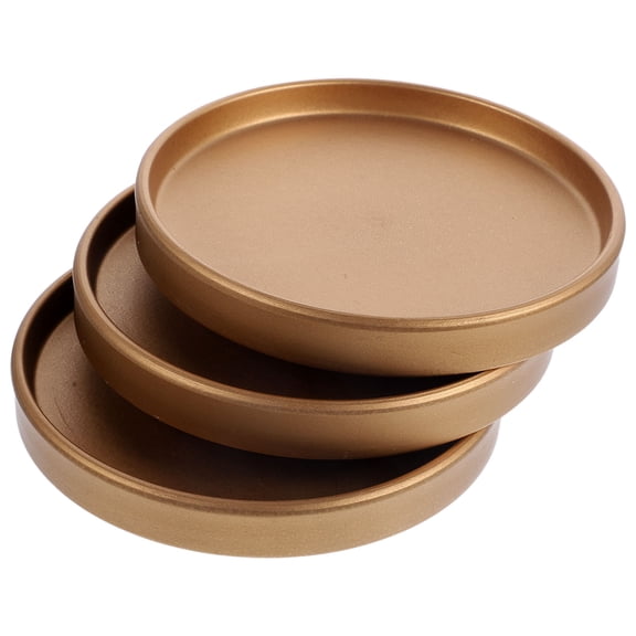 HEMOTON 3-Piece Ceramic Plant Pot Saucers Set, Round Flower Drip Trays for Pots and Indoor Plants