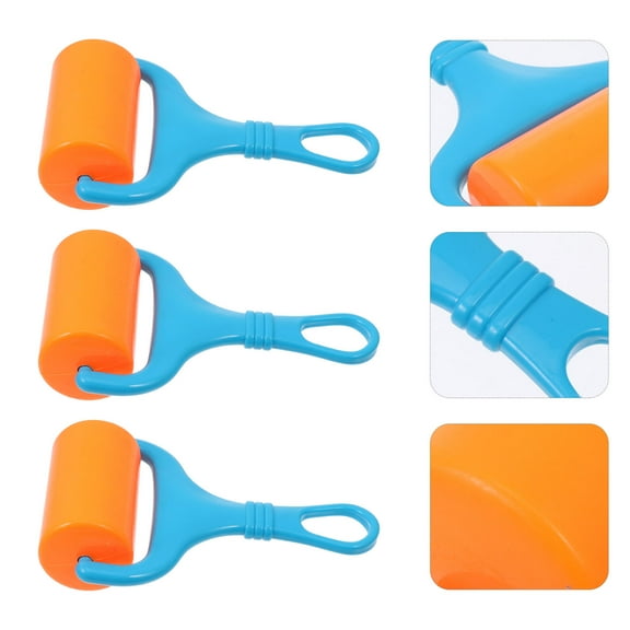 HEMOTON 3pcs Plastic Rollers Square Drill Round Drill Reinforced Plastic Drums