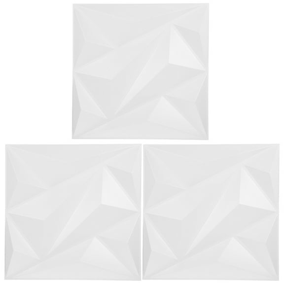 HEMOTON 3pcs Textured Wall Panels 3D Wallpaper Panels Interior Wall Decors
