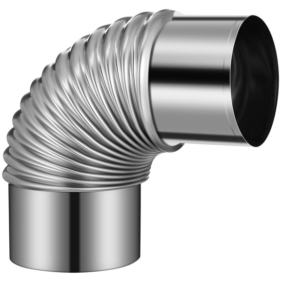 SOPOTUTU Lightweight Stainless Steel Flue Pipe Vent Hose for Home Heating Stove Exhaust