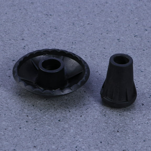 HEMOTON 4 Pairs Crutch Tips for Hiking Stick Pole Cover Travel Black