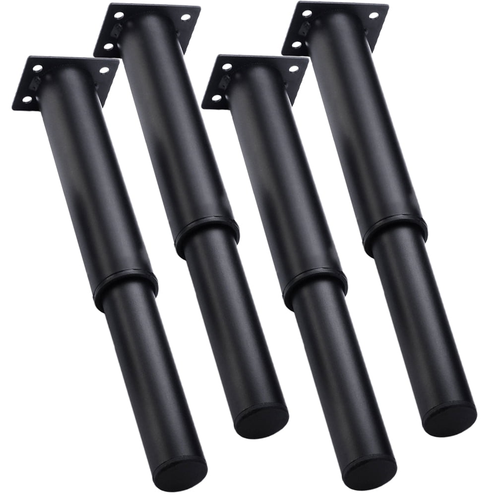 HEMOTON 4 Pcs Adjustable Furniture Legs Support Risers Leveling Glides ...