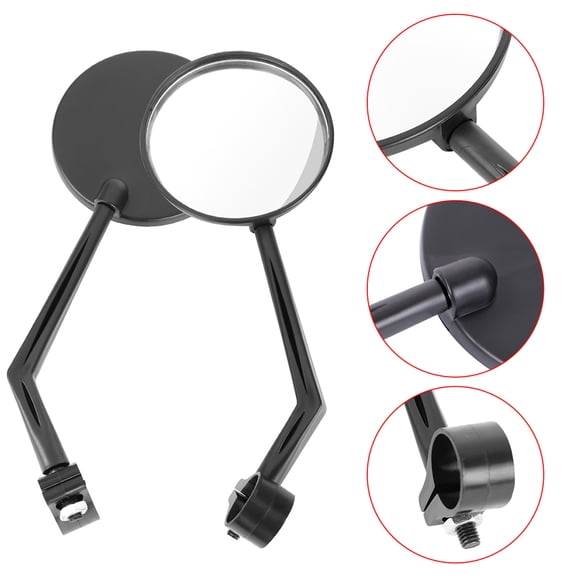 Phenofice 4-Pack Rear View Mirrors for Bike Handlebars, Large Lens, Practical Design for Safety and Convenience