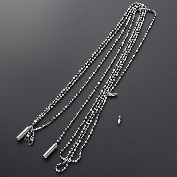 HEMOTON 4 Pcs Ceiling Light Pull Chain Bead Chains Extension Silver