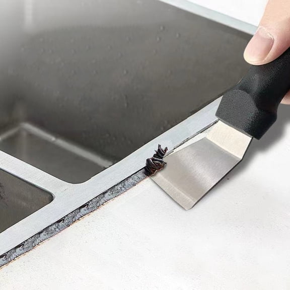 EXHUMKY 4Pcs Black Cleaning Shovel for Home Use Flexible Blades Multi Purpose Dirt and Sticker Scraper