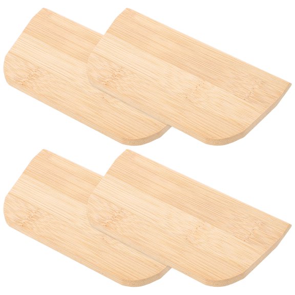 HEMOTON  4 Pcs Convenient Pancake Spatula Bamboo Crepe Homemade Light Brown