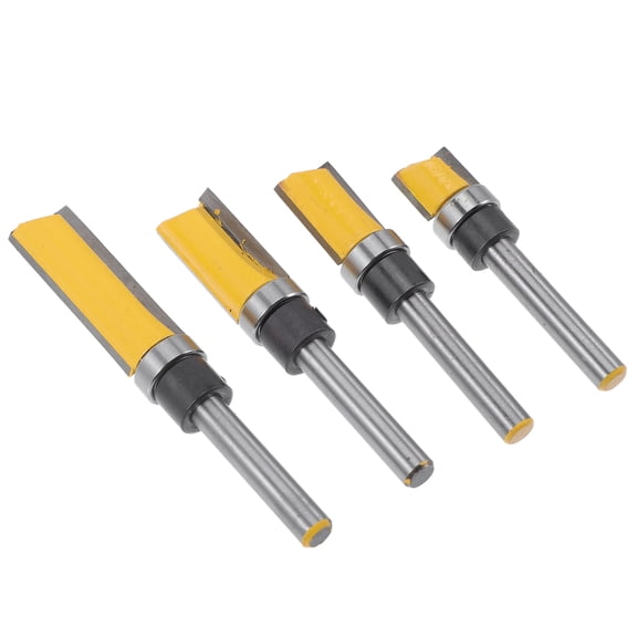 HEMOTON 4-Pcs Cylindrical Router Bits for Woodworking and Diy Projects with Precision Ground Tip