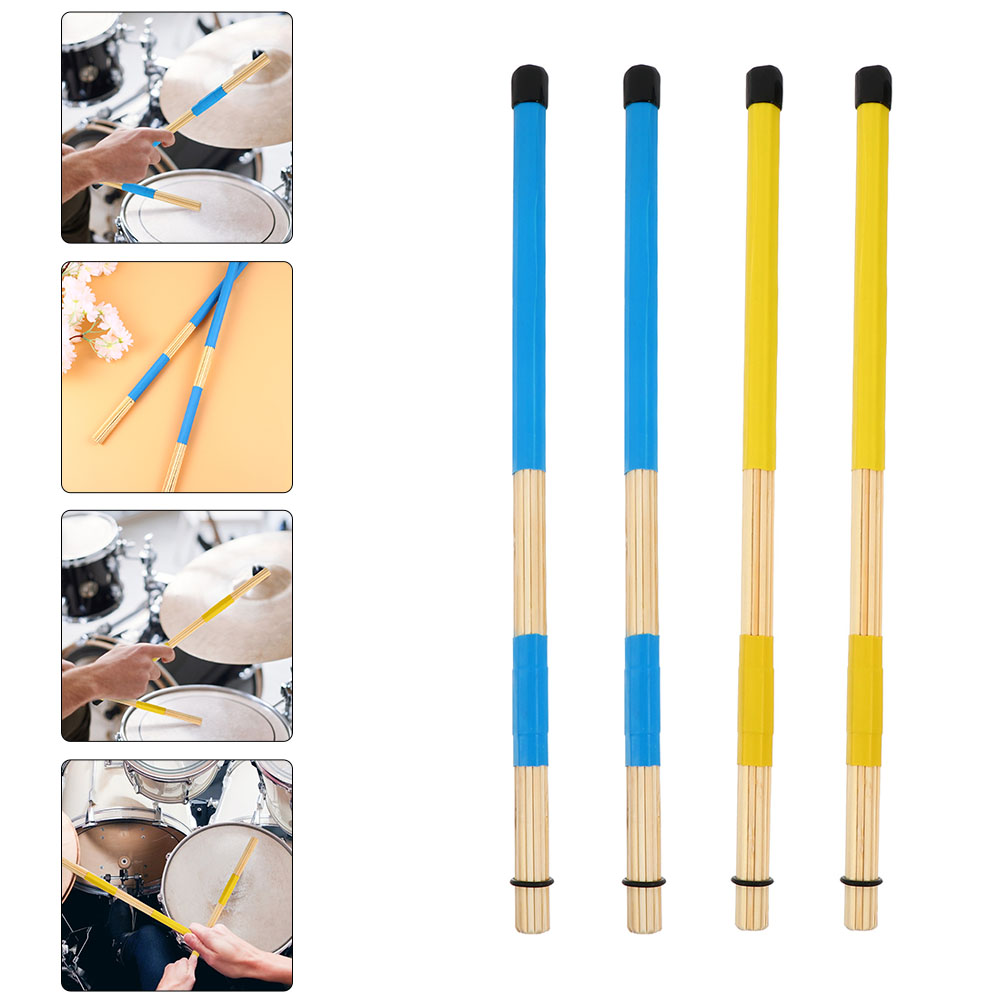 YOSADIER Snare Drum Brushes Wooden Drum Brushes Wood 4Pcs
