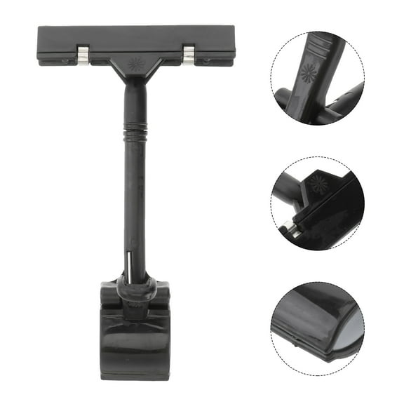 HEMOTON 4 Pcs Event Clamps Plastic Clip Exhibition Display Clip 18X10CM Black