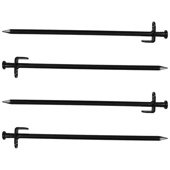 HEMOTON 4-Pack Fastening Stakes for Camping, Garden, Plant Support, Greenhouse and Outdoor Use