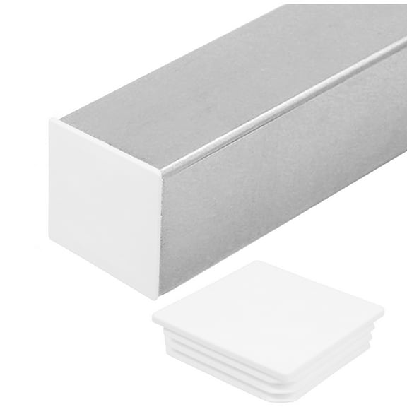 HEMOTON  4 Pcs Fence Post Cap Replacement Caps Protector Vinyl White