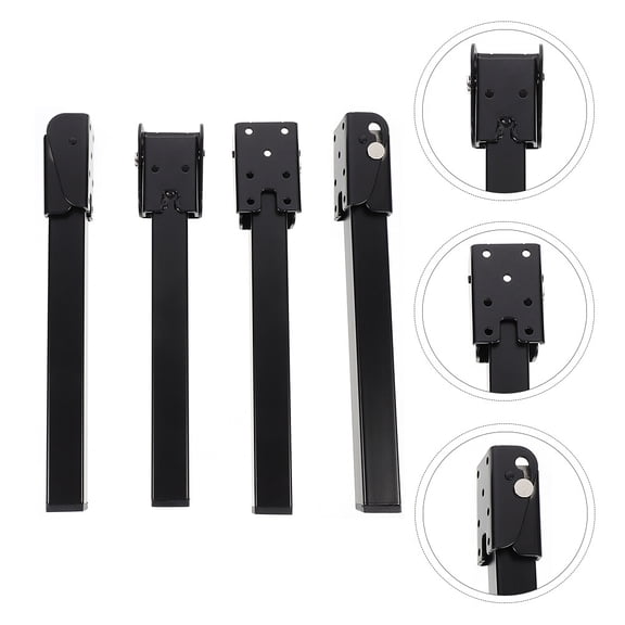 HEMOTON  4 Pcs Foldable Laptop Square Tube Base Easy Store Table Legs