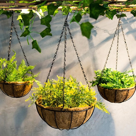 HEMOTON Set of 4 Hanging Basket Chains for Flower Pots and Birdcages, Metal Chains for Garden Decor