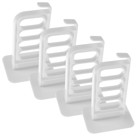 HEMOTON Set of 4 White Laundry Racks, 12 x 7.5 x 6 cm Compact Drying Rack for Clothes