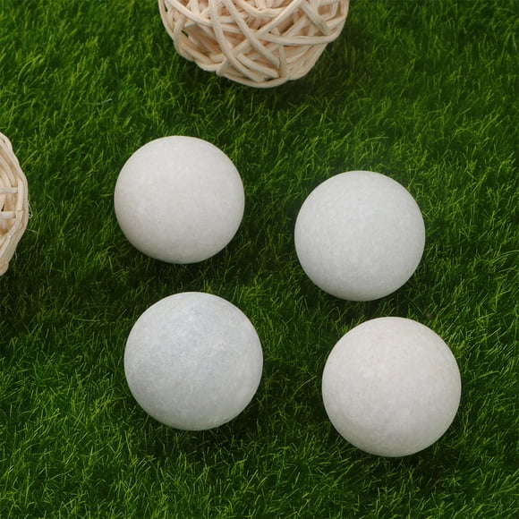HEMOTON 4 Pcs Marble Stone Wine Beverage Chilling for Home Use 3x3x3cm White