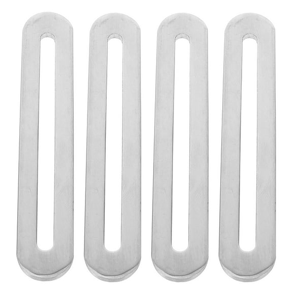 HEMOTON 4 Pcs Supporting Stainless Steel Corner Code Baby 11.00X2.00X0.30CM Silver
