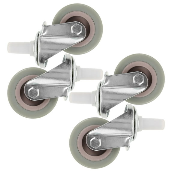 HEMOTON 4 Pcs Swivel Stem Caster Wet Dry Mop Shopping 9.50X6.50X4.00CM Silver
