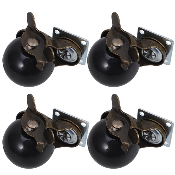 RENACLIPY Castor Wheels Ball Caster Pp Black 4Pcs