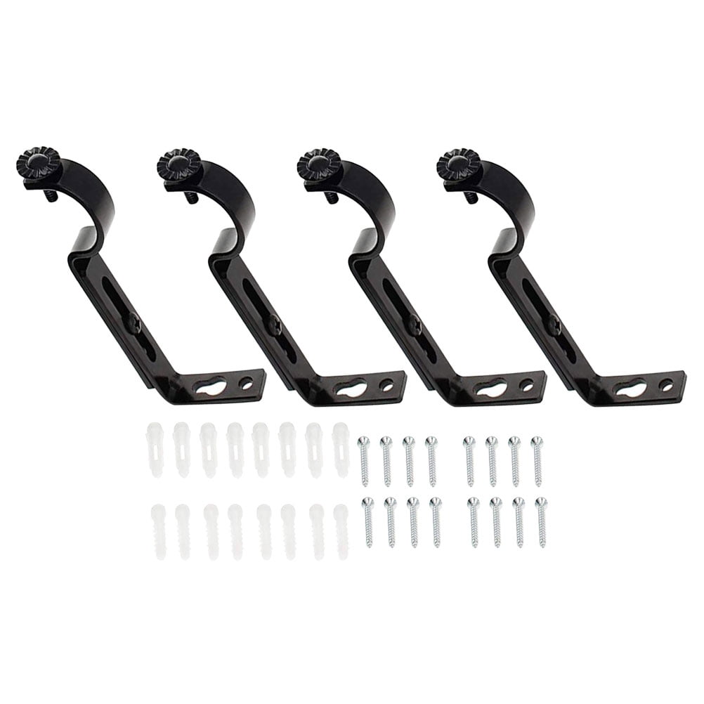 HEMOTON 4 Set Heavy Duty Curtain Rod Holder Bracket Extenders - Walmart.com