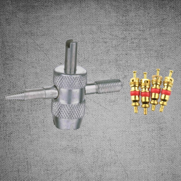 HEMOTON 4 in Car Tire Repair Kit Tires Valve Core Tool Set