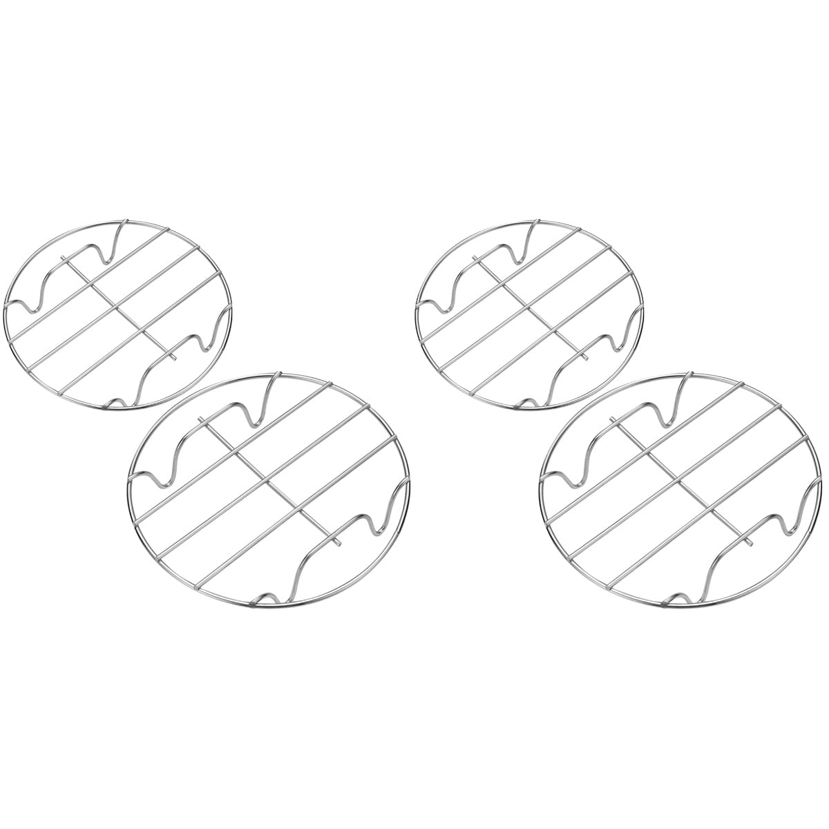 Naturally Rack Small Round HEMOTON Set of 4 Small Round Roasting Racks, Multifunctional Baking and ...