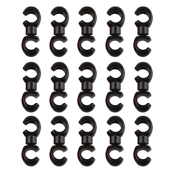 HEMOTON 40 Pcs Bike Cable Clips Rotating S-Hook Organizer Gear Cable Fixing Buckle Parts