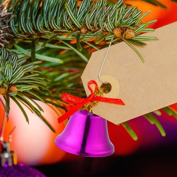 HEMOTON 40 Pcs Ornaments Colorful Bell Pendant Christmas Craft Kitchen