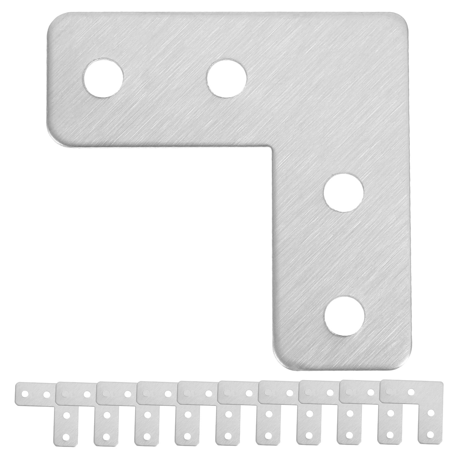 HEMOTON 40 Pcs Stainless Steel Corner Code Table Cabinet Shelf Brackets ...