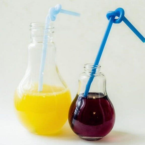 HEMOTON 400ml Light Bulb Shaped Drink Tea Water Bottle Cup with Cover