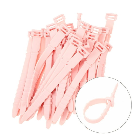 HEMOTON 40PCS Silicone Cable Straps Fish Bone Design, Cable Tie Keepers and Earphone Winders for Cord Management and Organization