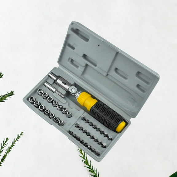 HEMOTON 41 Pcs Professional Tool Set Car Repair Tool Set 20*2.5cm