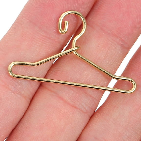 HEMOTON 45 Pcs Doll Dress Hanging Racks Delicate Mini Hangers Baby