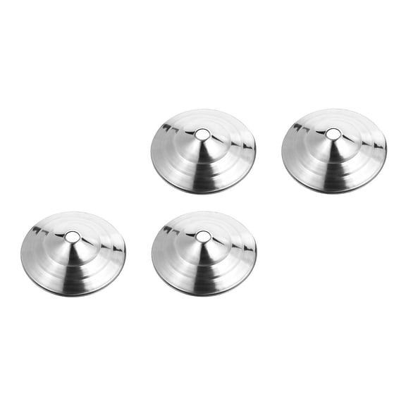 HEMOTON 4Pcs Round Flagpole Bases Stainless Steel Flag Pole Brackets Flagpole Accessory