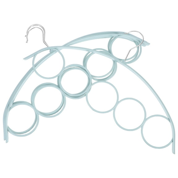 HEMOTON 4pcs 5-Ring Scarf Hangers Closet Organizer Metal Belt Holder Anti-Slip Design For Clothes Sweaters Pants Handbags  Storage Home Wardrobe