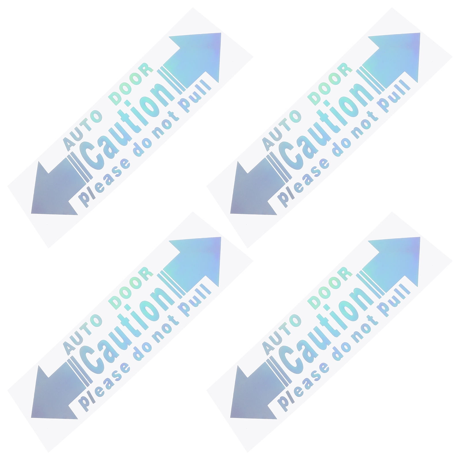 Weatherproof Lock Decals HEMOTON 4pcs Caution Automatic Door Stickers Signs For Sliding Glass ...