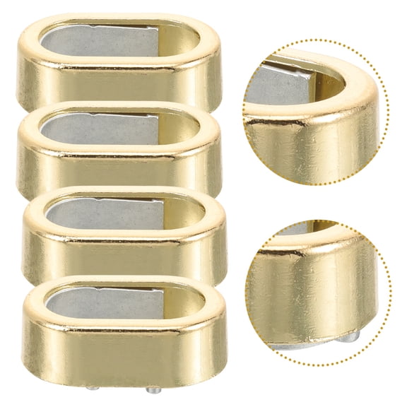 HEMOTON 4Pcs Bright Finish Pole Socket Decor Support Stand Wardrobe Setup 1.6x1x0.6in