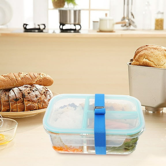 HEMOTON 4pcs Elastic Lunch Box Bands Lunch Case Bands Fixing Accessories