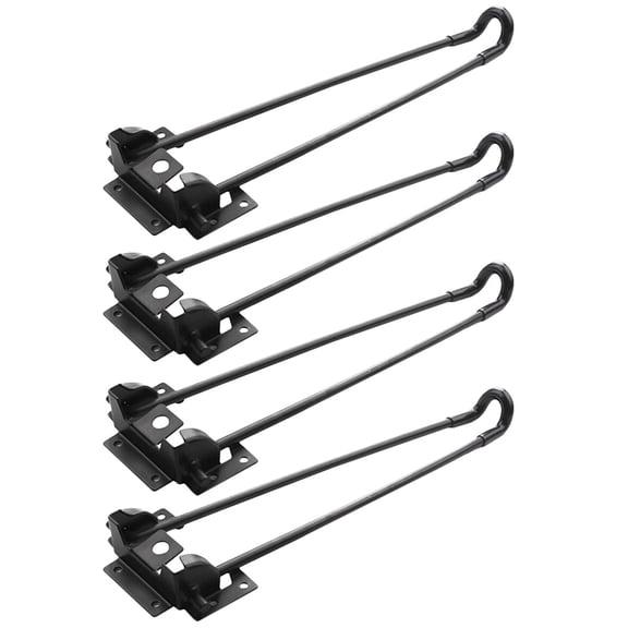 HEMOTON 4pcs Heavy Duty Metal Folding Table Leg Household Furniture Leg Bracket Foldable Table Leg and Screws
