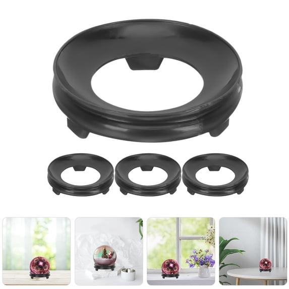 HEMOTON 4pcs Retro Sphere Display Stands with Gourd Base, Decorative Holders for Desktop Ornaments and Collectibles