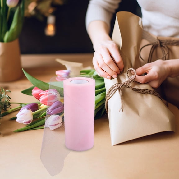 HEMOTON 5 .9 Wedding Decorations Bridal Shower Mesh Tutu Skirt Fabric