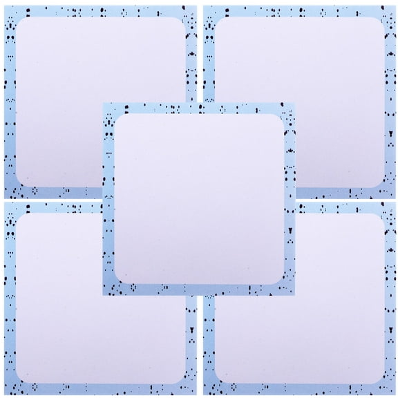 HEMOTON 5 Books Notebook Blank Index Cards Small Notepad Pads Office Blue