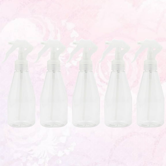 HEMOTON Travel Size Transparent Plastic Squeeze Bottles with Spray Dispenser 5 Pieces 200ml Each