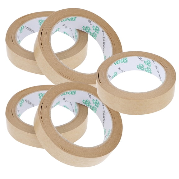 ORDDIART Craft Paper Tape for Sealing Light Brown Kraft Paper 5Pcs