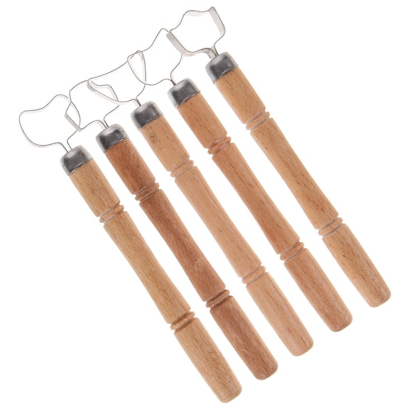 Hytrove Pottery Handle Making Tool Wood Metal 5Pcs 4.7In